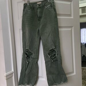 altard state green distressed jeans. Size 26